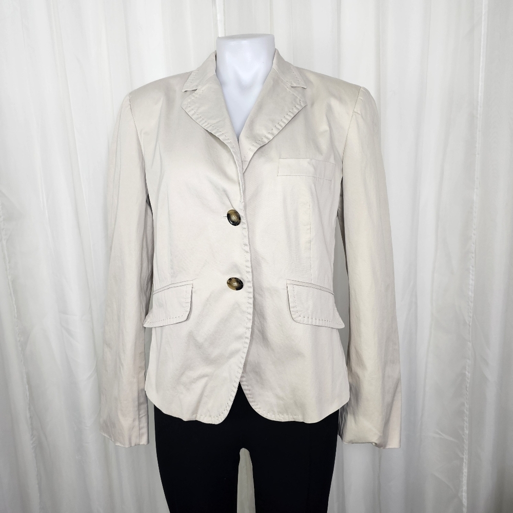 MaxMara Weekend Light Beige Single Breasted Fittes Blazer Chic Classic 12